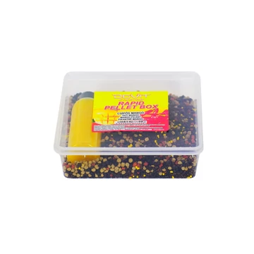 Dovit Rapid Pellet Box etetőanyag - MINI - CSÍPŐS MANGÓ, 450 g + 150 ml