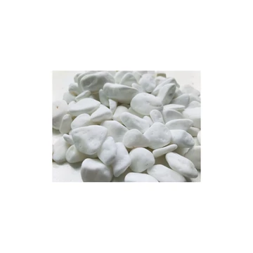 Fehér gyöngykavics akvárium dekoráció, aljzat - 750g, 15-30mm