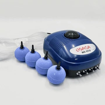 Osaga MK 9510 szett kerti és akvarisztikai levegőztető (10w) 10m 4/6 cső 4db 50mm gömb Osaga MK 9510 szett kerti és akvarisztikai levegőztető (10w) 10m 4/6 cső 4db 50mm gömb