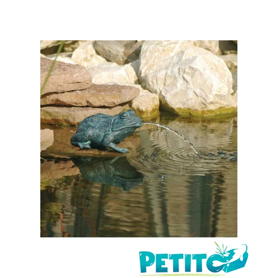 Ubbink Béka kicsi, 12 cm bronzszínű vízköpő figura / 1386008