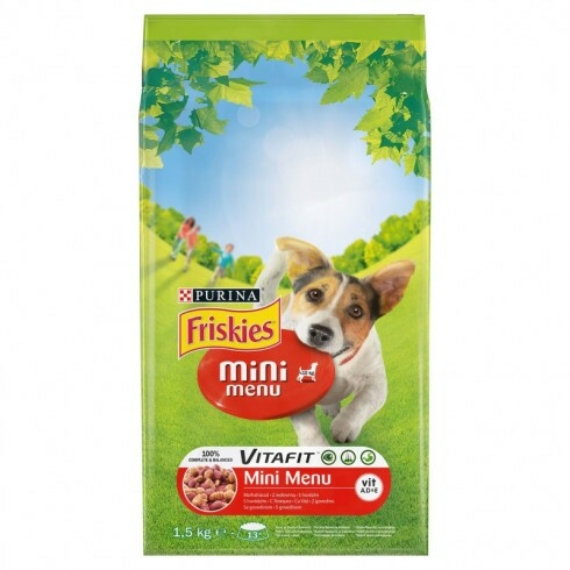 Friskies Száraz Kutya Mini Menü Marha+Zöldség 1,5 Kg