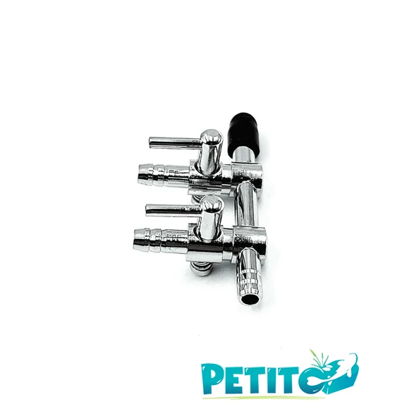 Inox Levegő csap 2-es pattintós