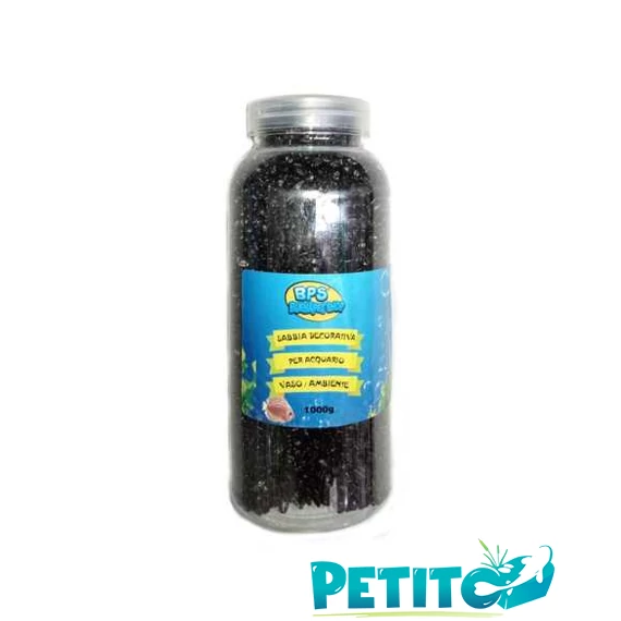 BPS színezett akváriumi aljzatkavics fekete 1kg, 3-5 mm