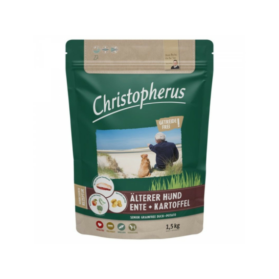 Christopherus Dog Senior Grainfree Kacsa és burgonya 1,5kg