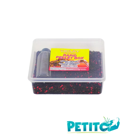 Dovit Rapid Pellet Box etetőanyag - MICRO - FŰSZER-TINTAHAL, 450g + 150ml