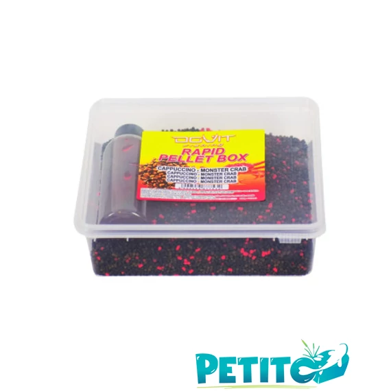 Dovit Rapid Pellet Box etetőanyag - MICRO - CAPPUCCINO-MONSTER CRAB, 450g + 150ml