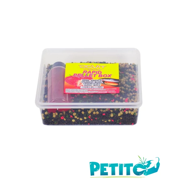 Dovit Rapid Pellet Box etetőanyag - MINI - EPER-KAGYLÓ, 450 g + 150 ml