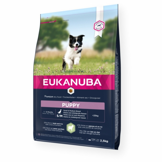 Eukanuba Puppy Small&Medium Lamb&Rice kutyatáp 2,5kg