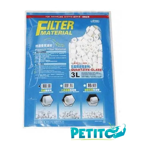 Ista Quartzite Glass kerámiagyűrű akváriumi és kerti tó szűrőanyag - 3 liter