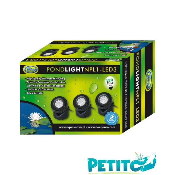 Aqua Nova NPL1-LED3 kerti tó LED világítás szett 3 * 1,6W