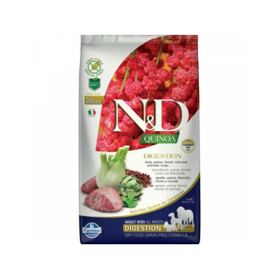 N&D Dog Quinoa Digestion bárány 2,5kg