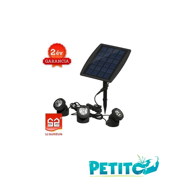 SunSun BSV-SL318C napelemes világításkészlet (Piros) (3x6Led)