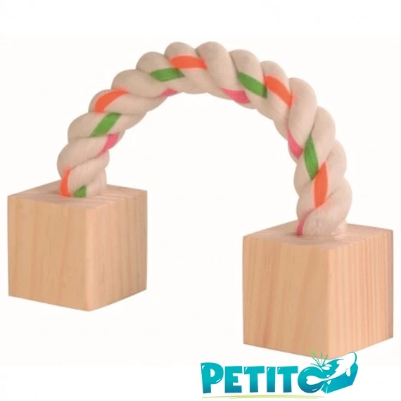 Játék Rágcsálónak Rágókötél 2 Fával 20cm