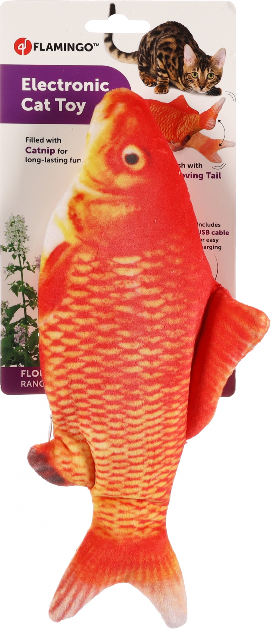 Mozgó lepényhal macskáknak 30cm