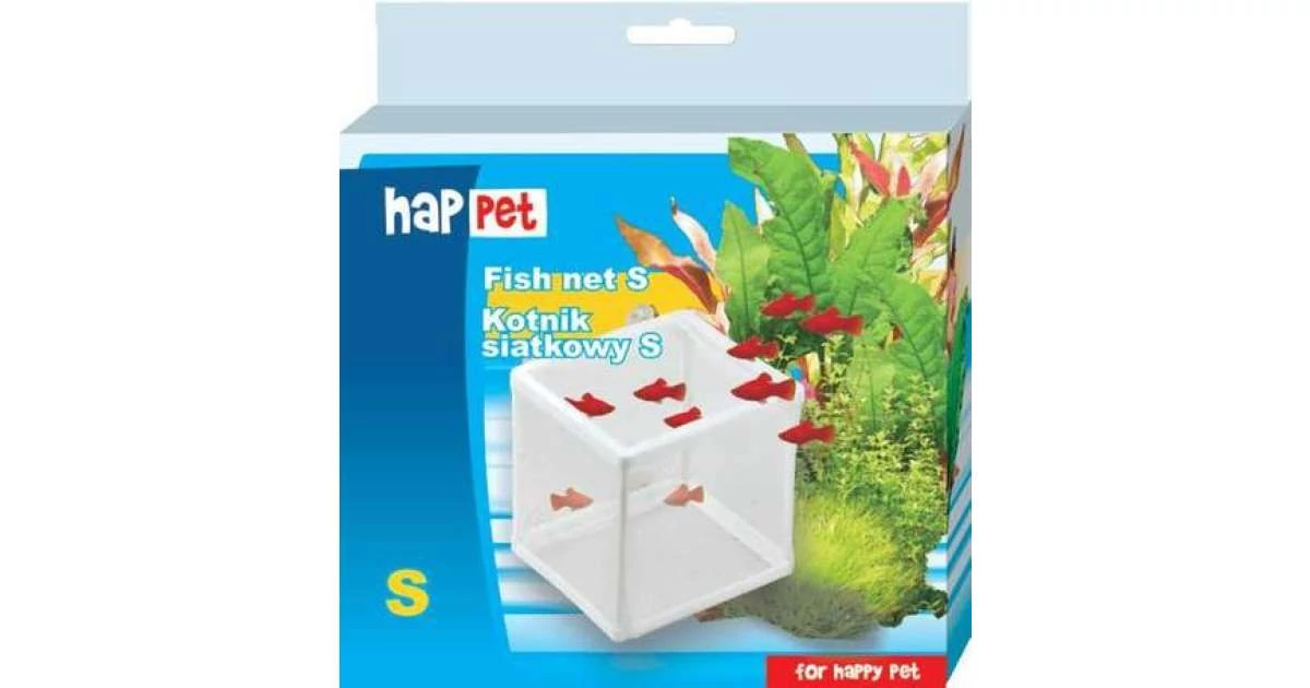 Happet akváriumi halellető háló elválasztó panelekkel - 16x14,5x14,5cm (S)
