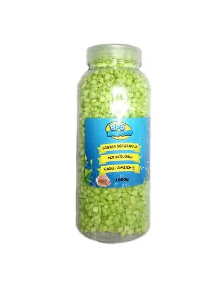 BPS színezett akváriumi aljzatkavics világoszöld 1kg, 3-5 mm