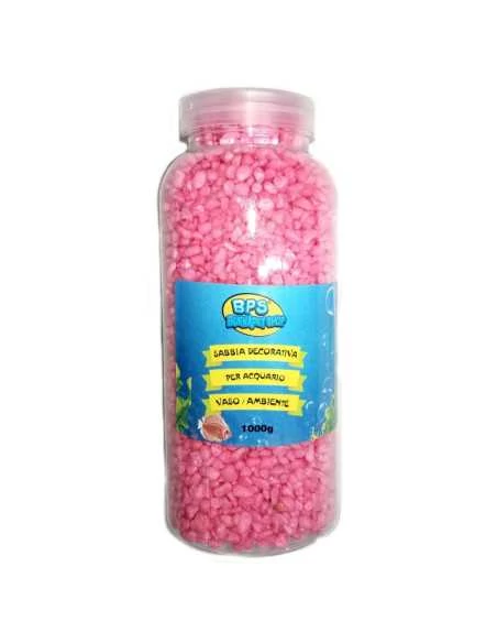 BPS színezett akváriumi aljzatkavics rózsaszín 1kg, 3-5 mm