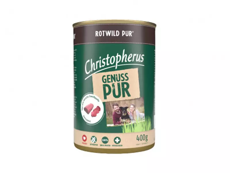 Christopherus Dog konzerv pure gímszarvas 400g