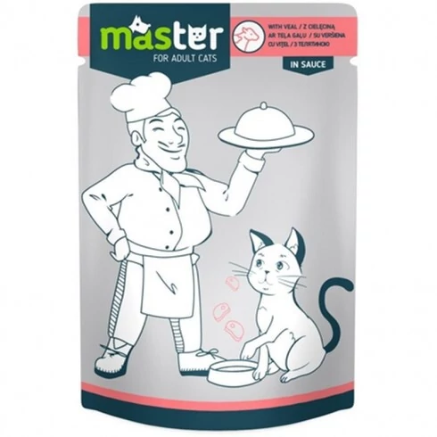 Master Alutasakos Macskaeledel Borjú 80g