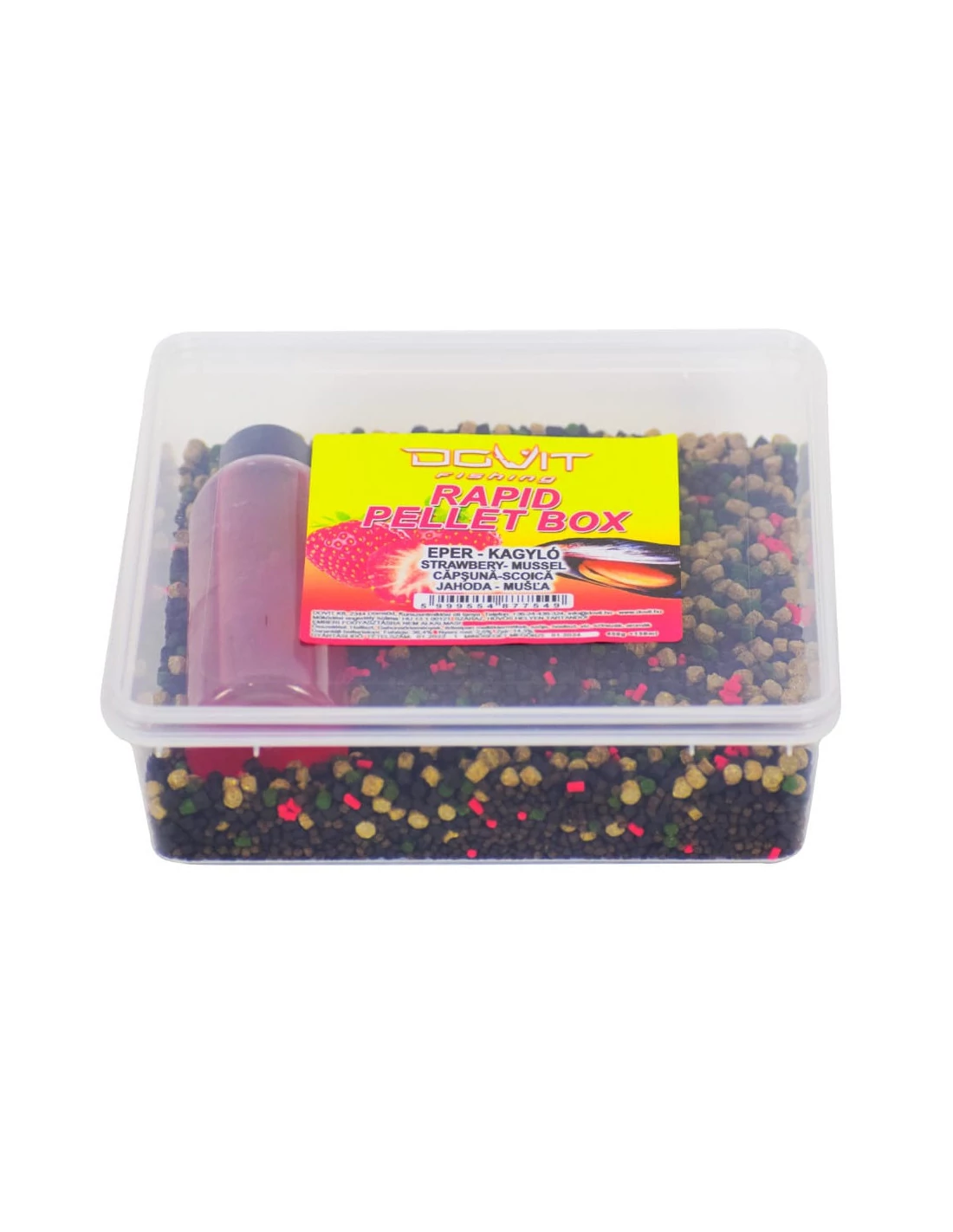 Dovit Rapid Pellet Box etetőanyag - MINI - EPER-KAGYLÓ, 450 g + 150 ml