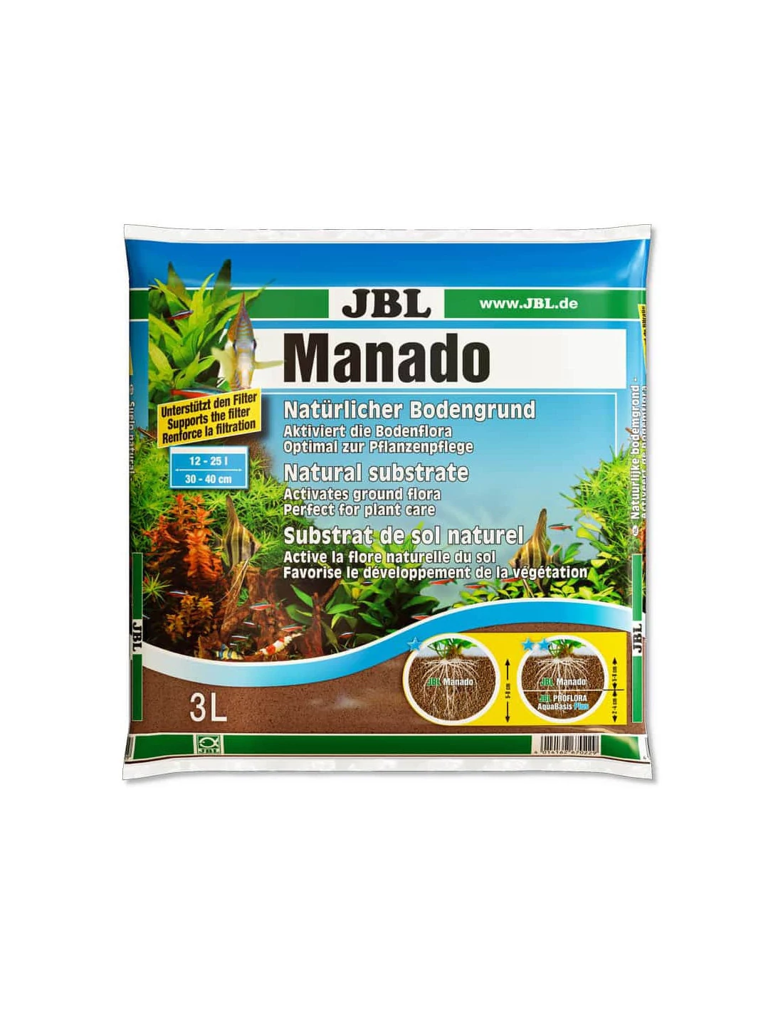 JBL Manado természetes szubsztrát akvárium aljzat - 3 liter