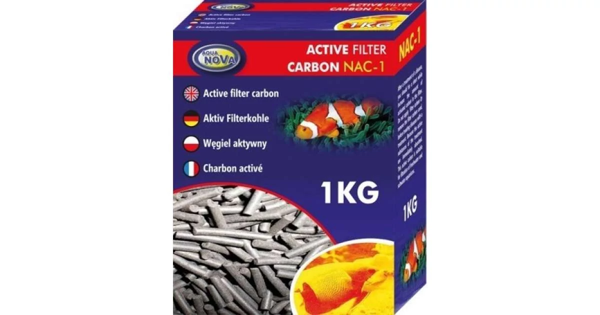 Aqua Nova aktív szén akváriumi szűrőanyag - 1kg