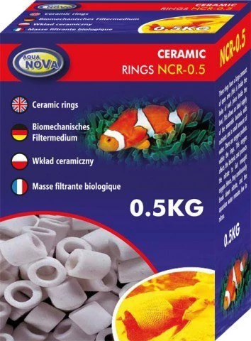 Aqua Nova kerámiagyűrű akváriumi szűrőanyag - 500g