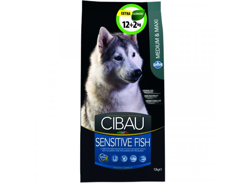 Cibau Sensitive Fish Medium/Maxi 12+2kg ajándék
