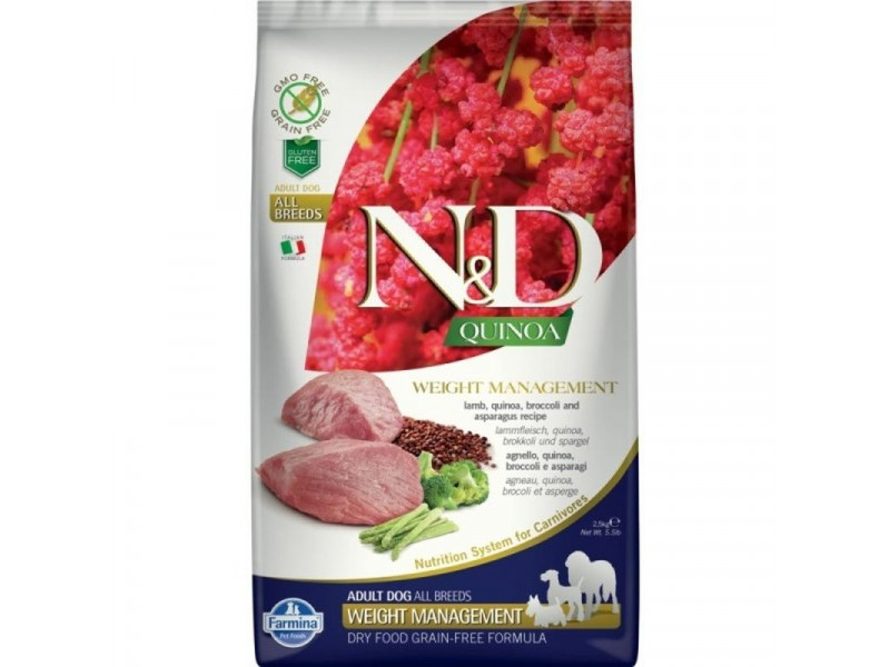 N&D Dog Quinoa Weight Management bárány 2,5kg
