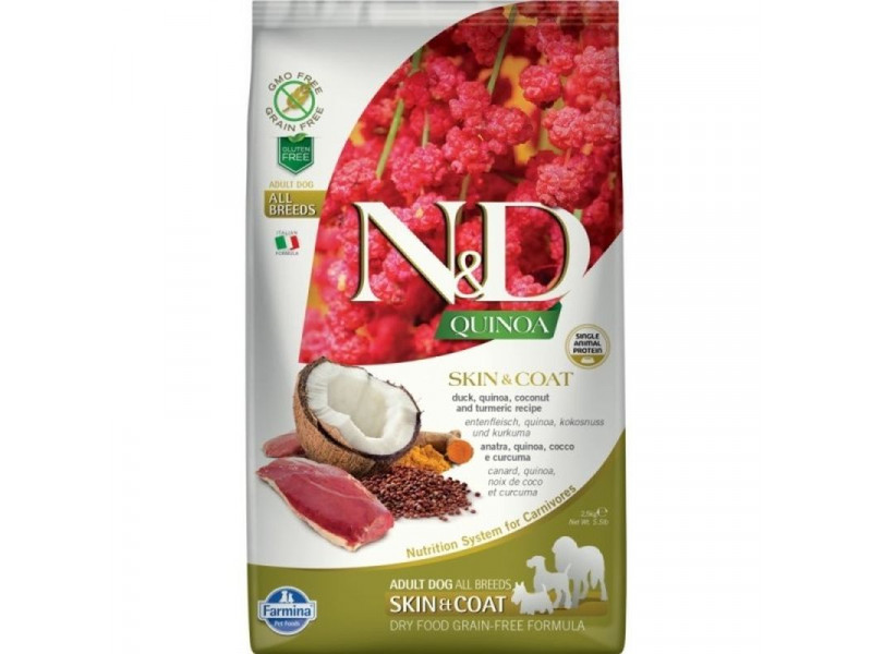 N&D Dog Quinoa Skin&coat kacsa 2,5kg