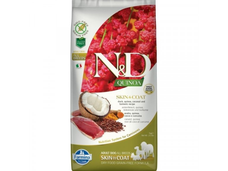 N&D Dog Quinoa Skin&Coat Kacsa 7kg