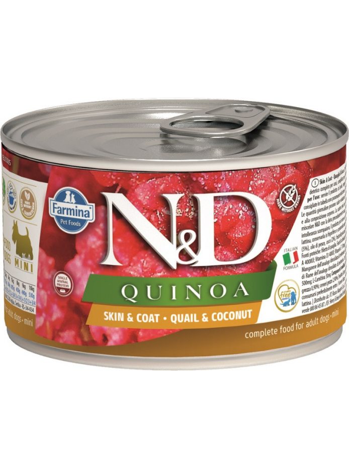 N&D Dog Quinoa konzerv szarvas&kókusz adult mini 140g