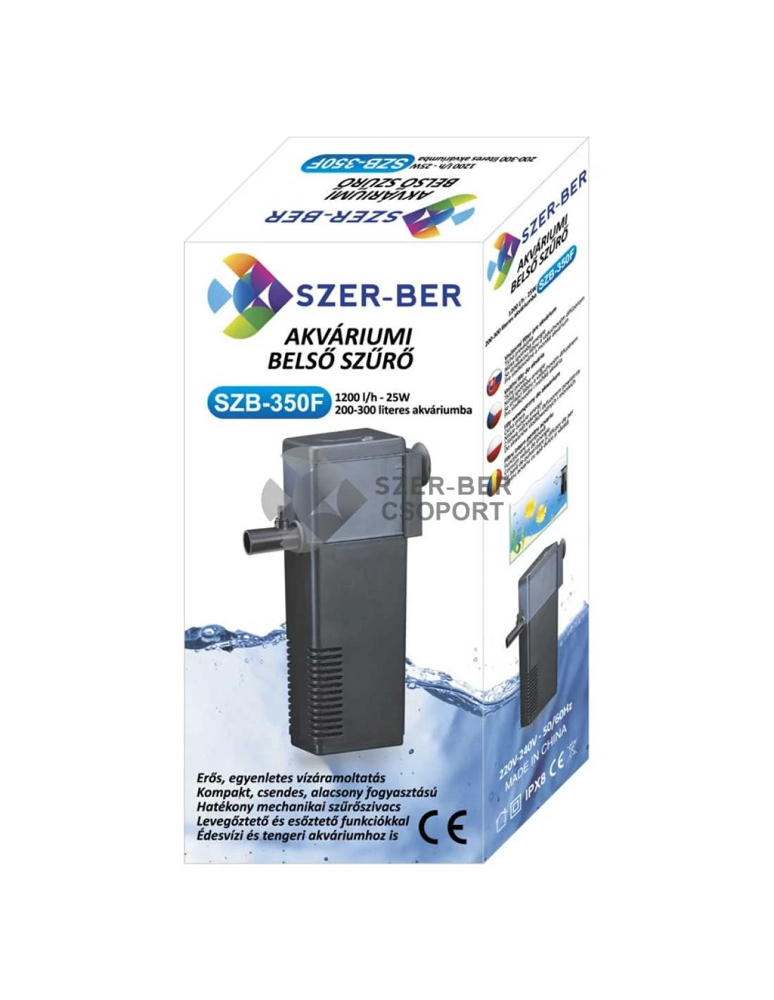 Akváriumi belső szűrő 1200l/h SZER-BER SZB-350F