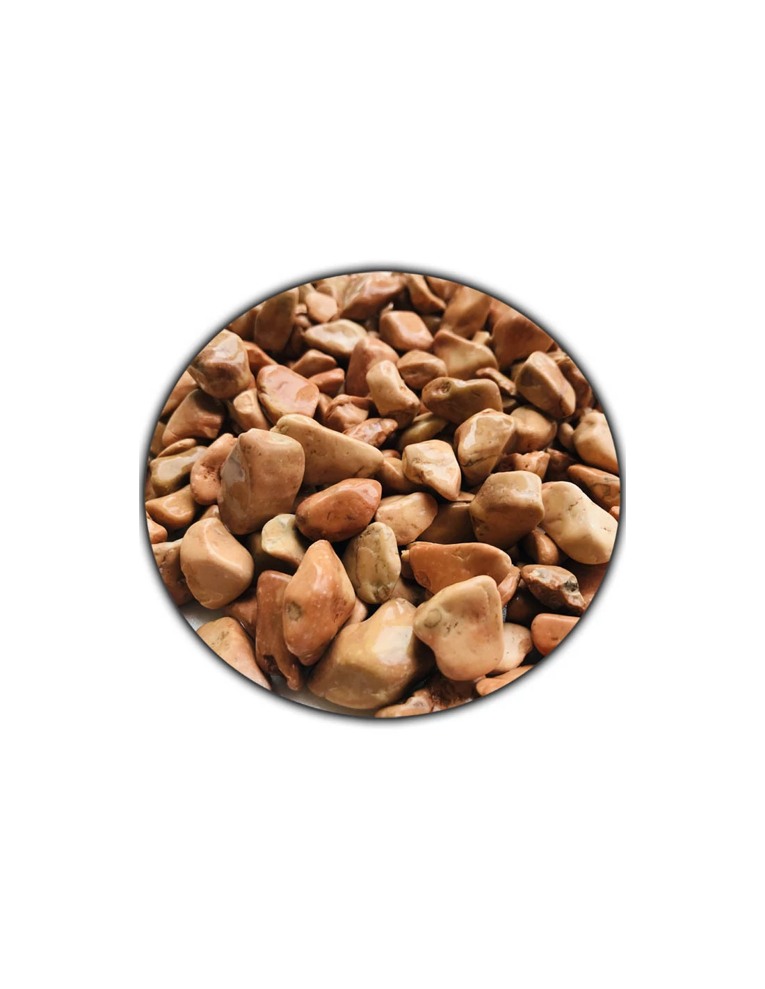 Bézs gyöngykavics akvárium dekoráció, aljzat - 5kg, 15-20mm